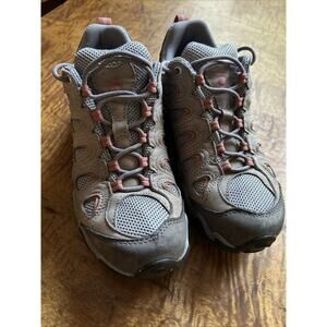 Oboz Sawtooth II Low Women’s Sz 9 Gray Mesh/brown Leather Hiking Shoes Boots